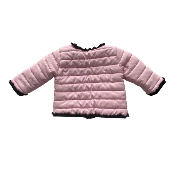 Little Me Pink 12M Baby Girl Coat & Little Lass Flowy Pink Floral Top Tunic 12M - Picture 3 of 12